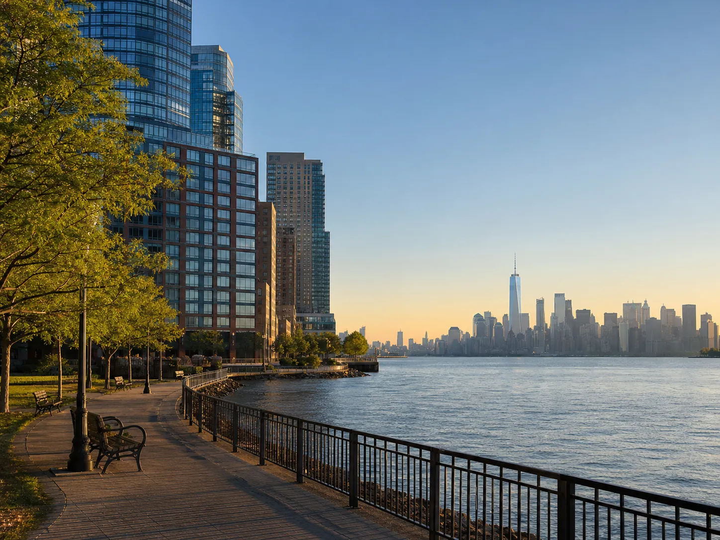 Hudson County waterfront communities across from Manhattan