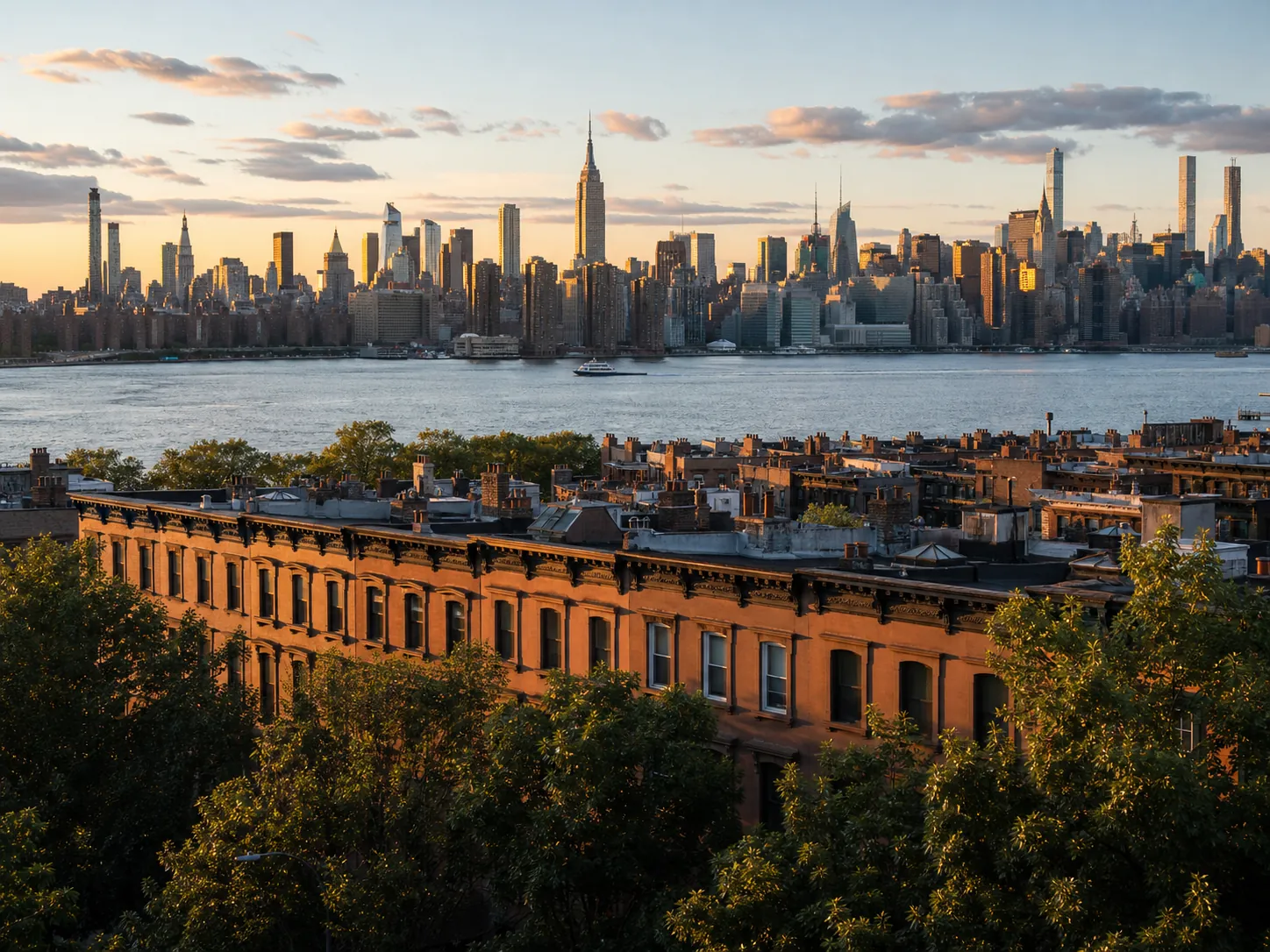 New York City residential skyline